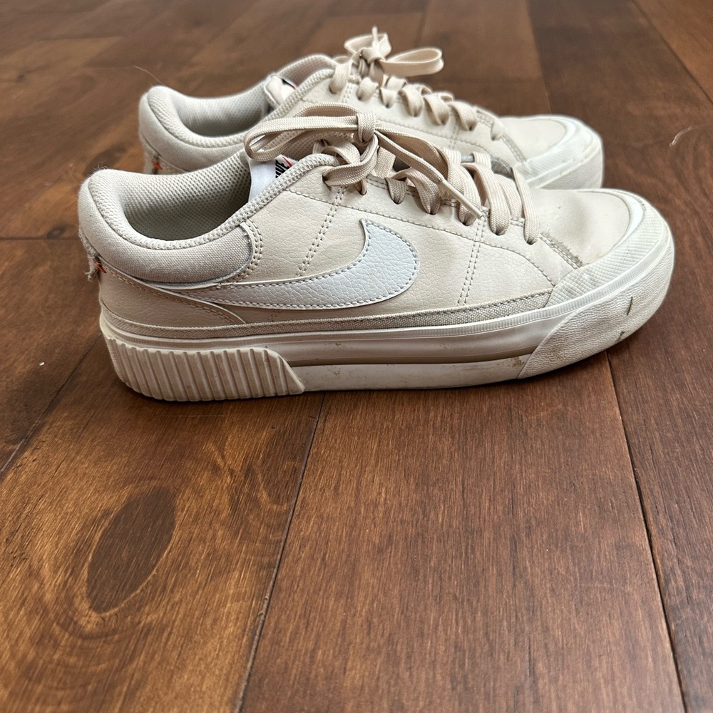 Nike Cream Sneakers with White Accents